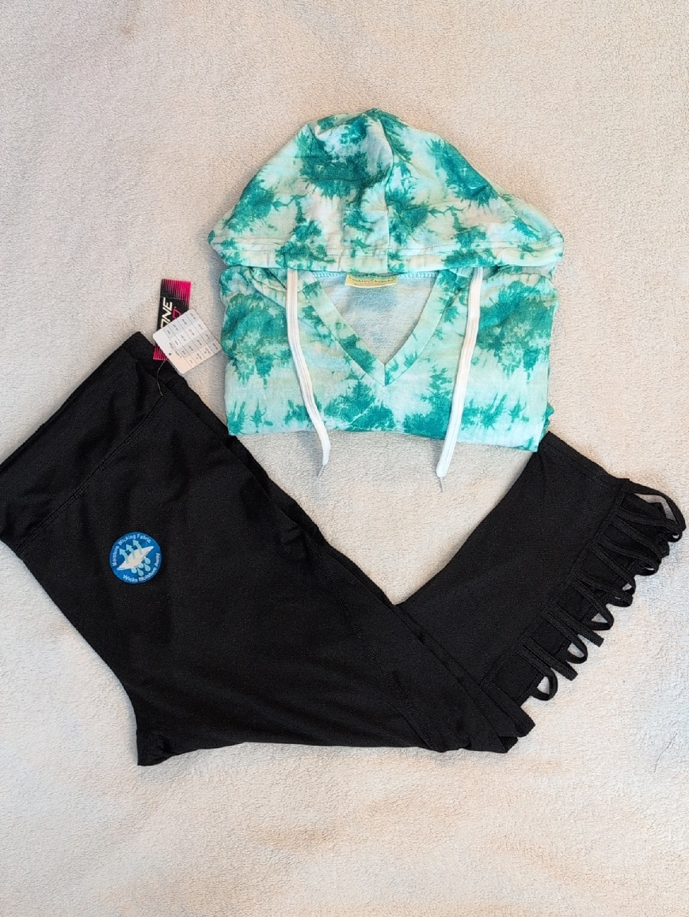 NWT Plus Size 2X Tie Dye Hoodie & Zone Pro Leggings Bundle